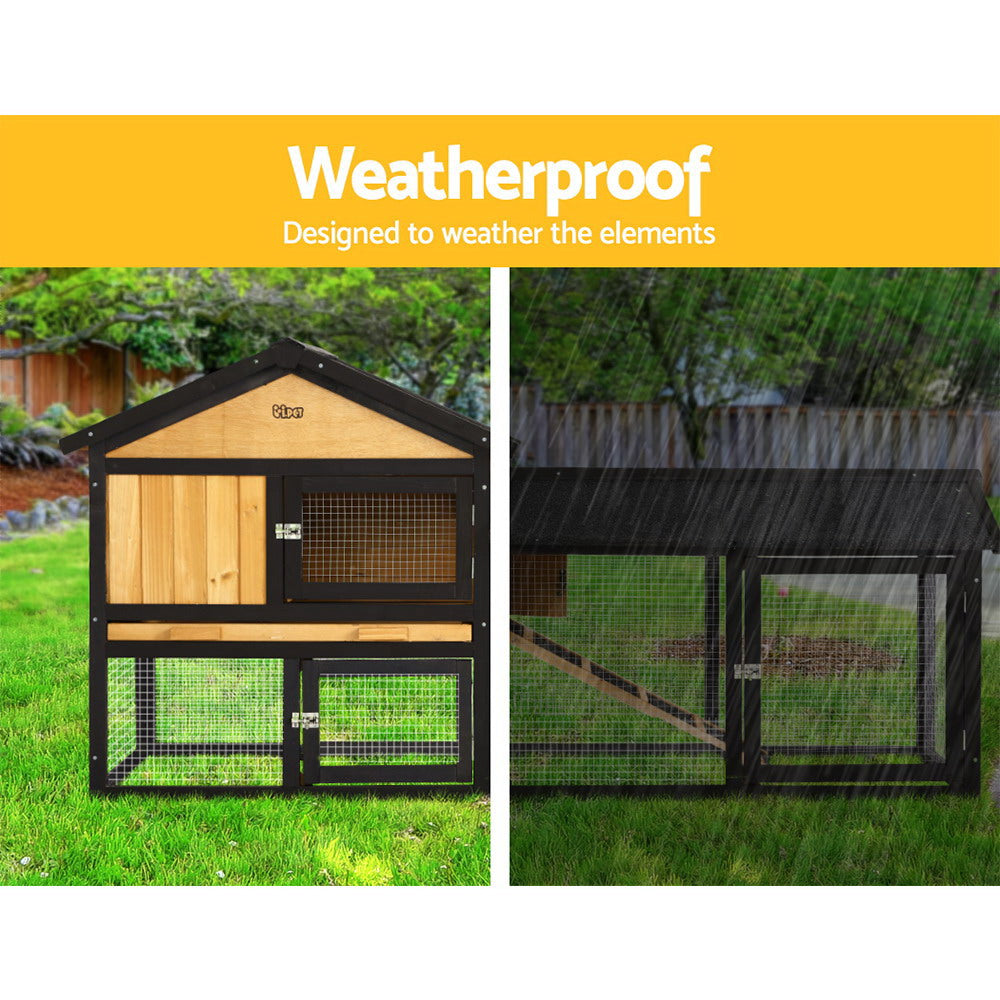 i.Pet Wooden Chicken Coop Rabbit Hutch Large Outdoor Cage