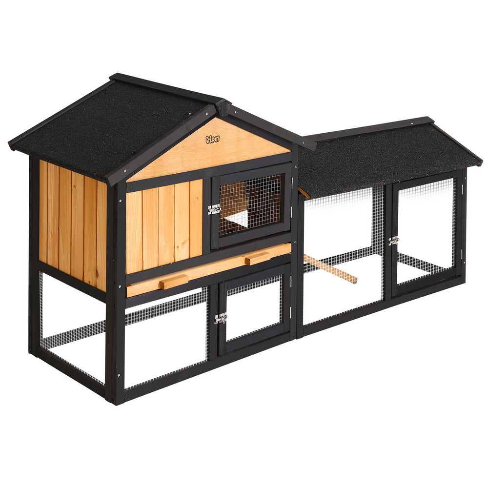 i.Pet Wooden Chicken Coop Rabbit Hutch Large Outdoor Cage