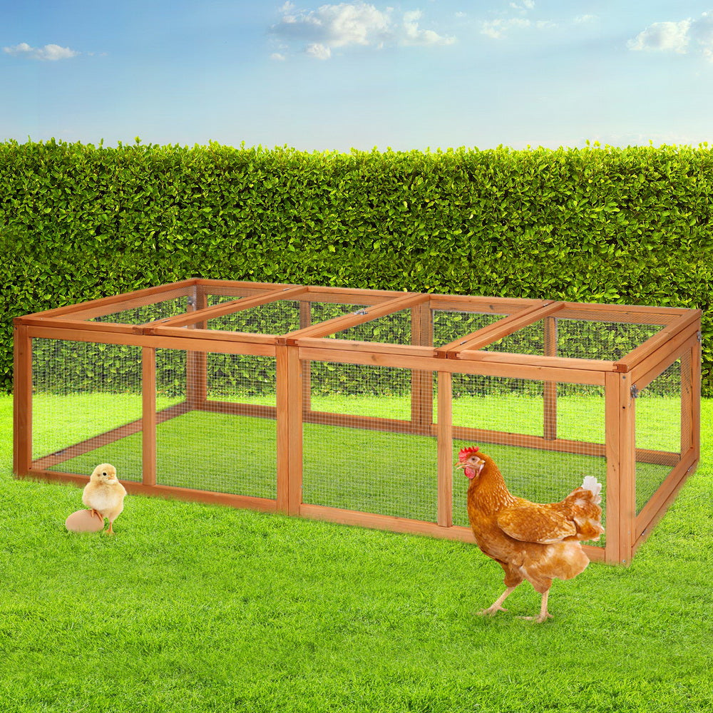 i.Pet XL Wooden Chicken Coop Rabbit Hutch 180cm