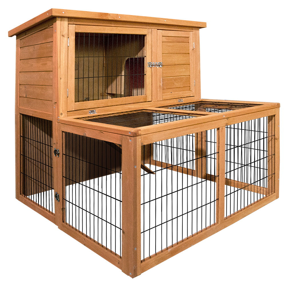 i.Pet Large Wooden Chicken Coop Rabbit Hutch Outdoor Cage