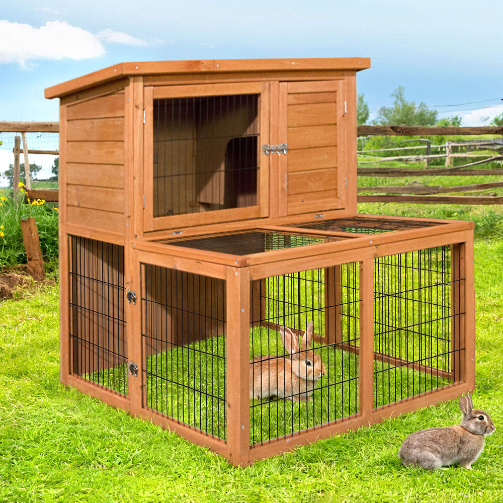 i.Pet Large Wooden Chicken Coop Rabbit Hutch Outdoor Cage