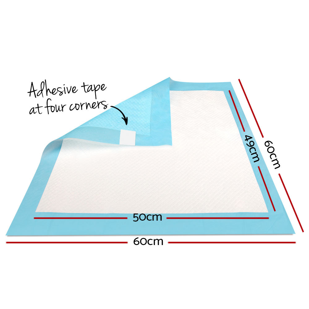 i.Pet 60x60cm Puppy Training Pads 200 Pack Super Absorbent Blue