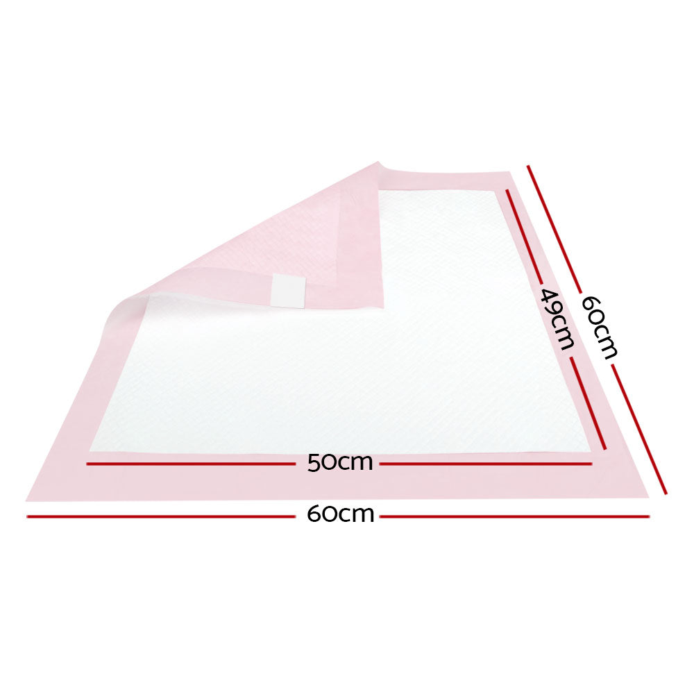 i.Pet Puppy Training Pads 200pcs 60x60cm Super Absorbent Pink