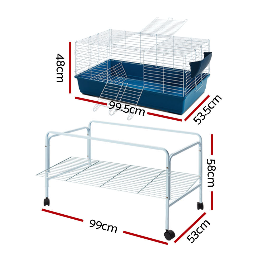 i.Pet 106cm Indoor Rabbit Hutch Enclosure with Stand