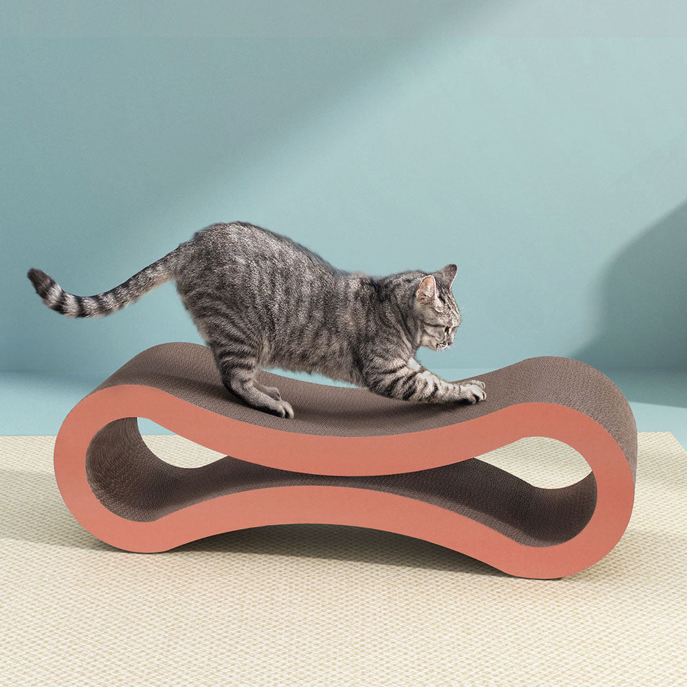 i.Pet Cat Scratching Board Cardboard with Catnip Brown