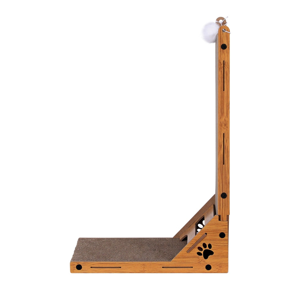 i.Pet Cat Scratching Board Cardboard Climbing Toy with Catnip Brown