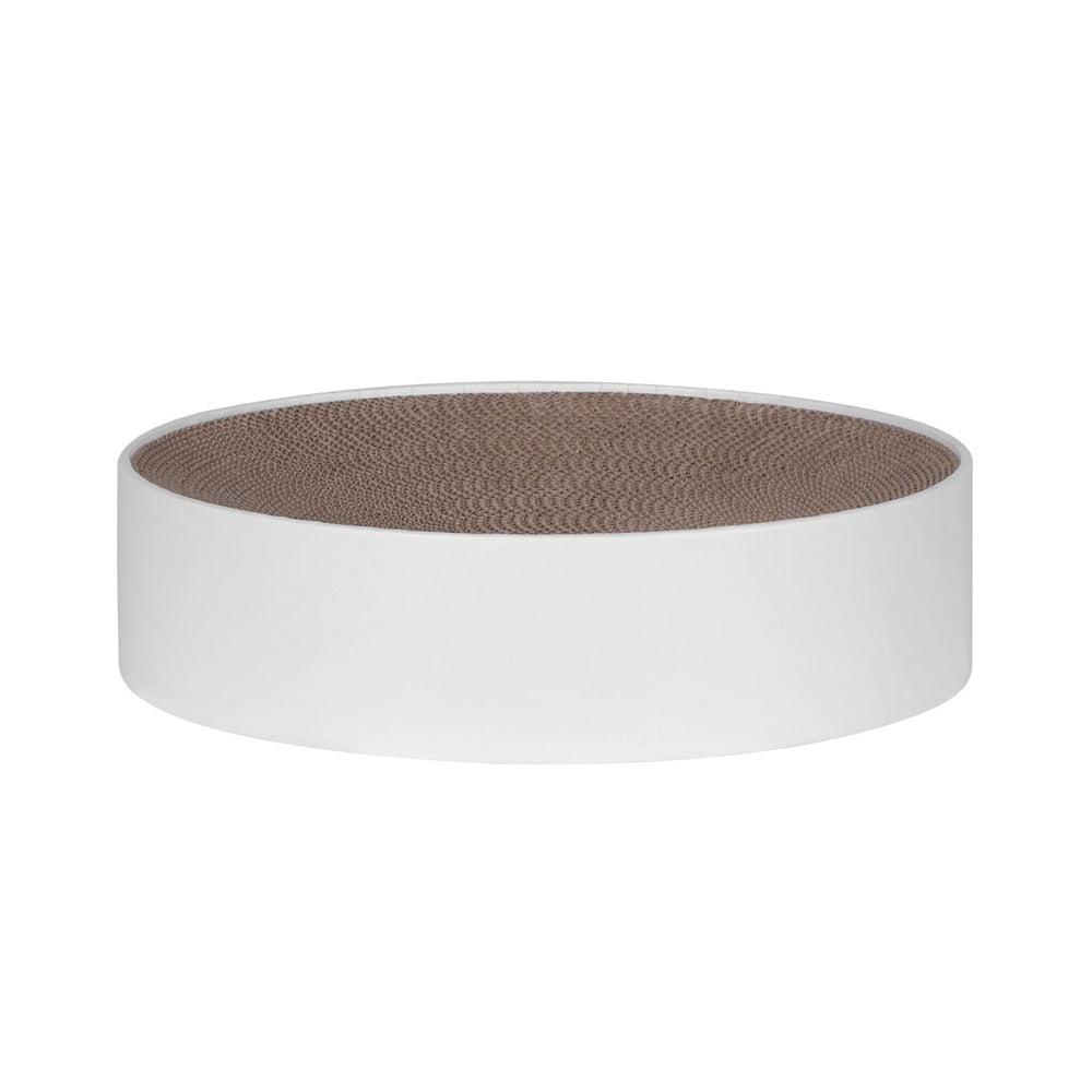 i.Pet Round Cat Scratching Board Cardboard Brown White with Catnip
