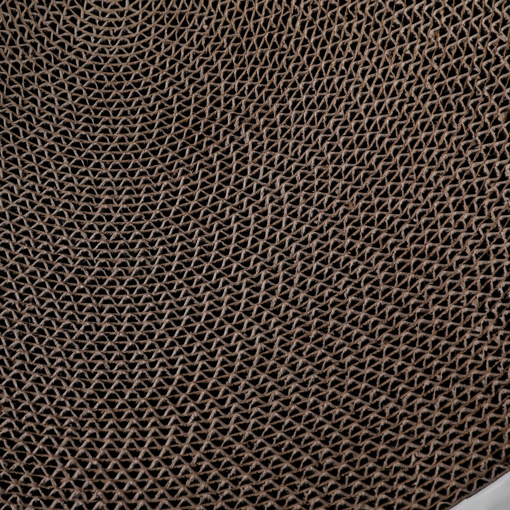 i.Pet Round Cat Scratching Board Cardboard Brown White with Catnip