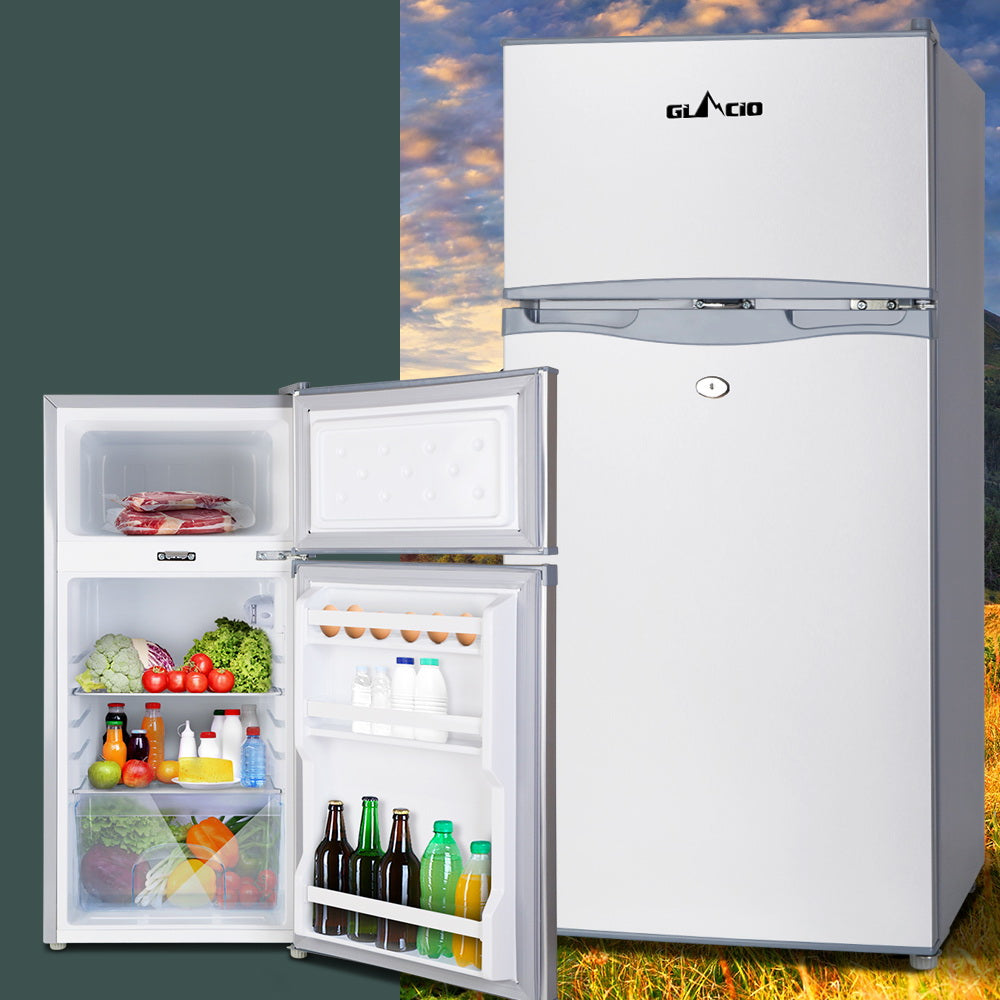 Glacio 100L Portable Fridge Freezer Caravan Camping Silver