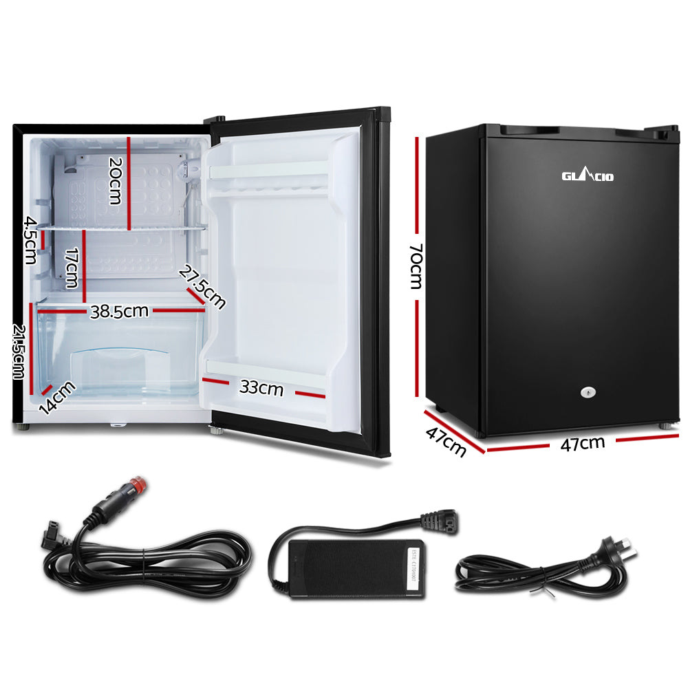 Glacio 80L Portable Upright Fridge 12V/24V/240V Camping Caravan