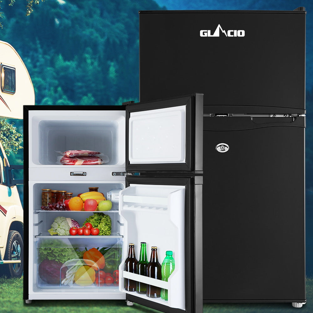 Glacio 90L Portable Fridge Freezer Camping Caravan 12V/24V/240V