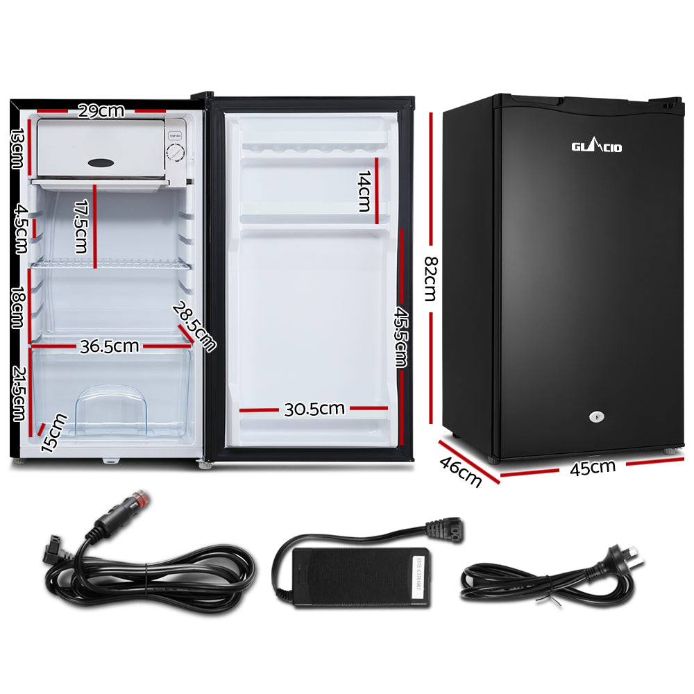 Glacio 95L Portable Fridge Freezer Upright Camping Caravan 12V/24V/240V