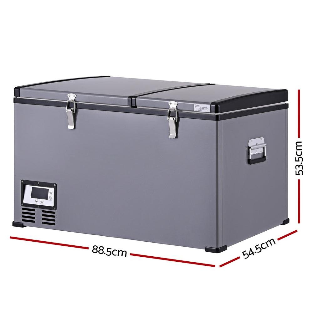 Glacio 100L Portable Fridge Freezer 12V/24V/240V Camping