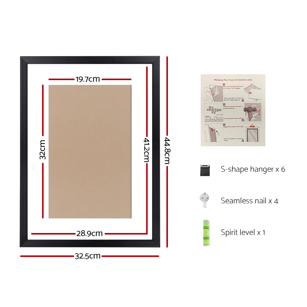 Artiss A3 Photo Frame Set 3-Piece Black Wall Decor