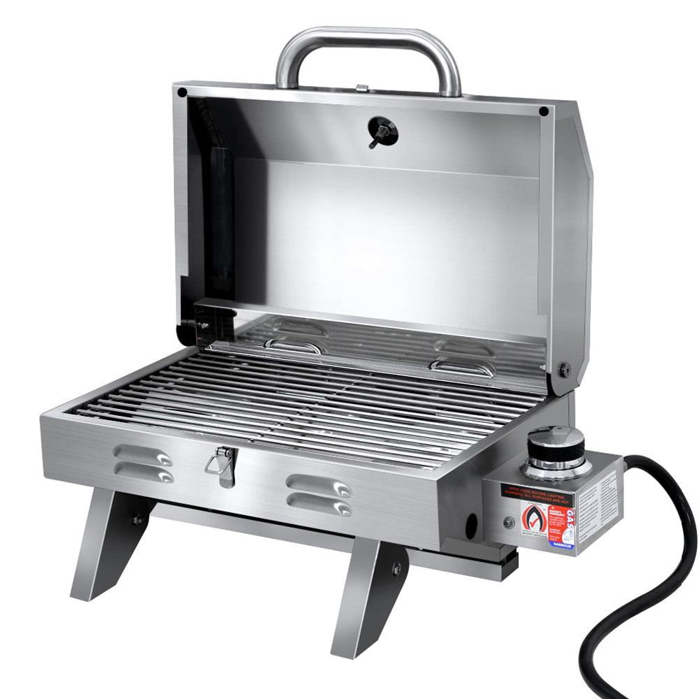 Grillz Portable Gas BBQ Stainless Steel 12,000BTU