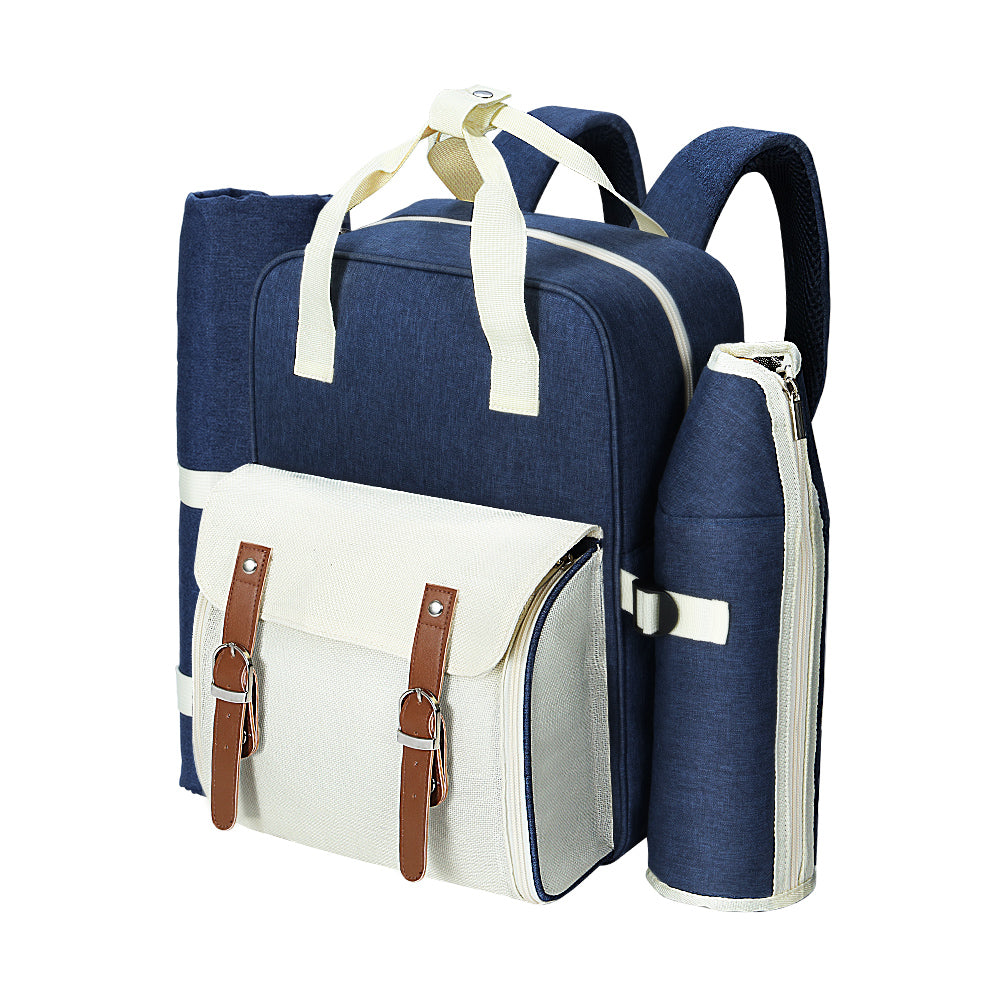 Alfresco 4-Person Picnic Backpack Insulated Blue