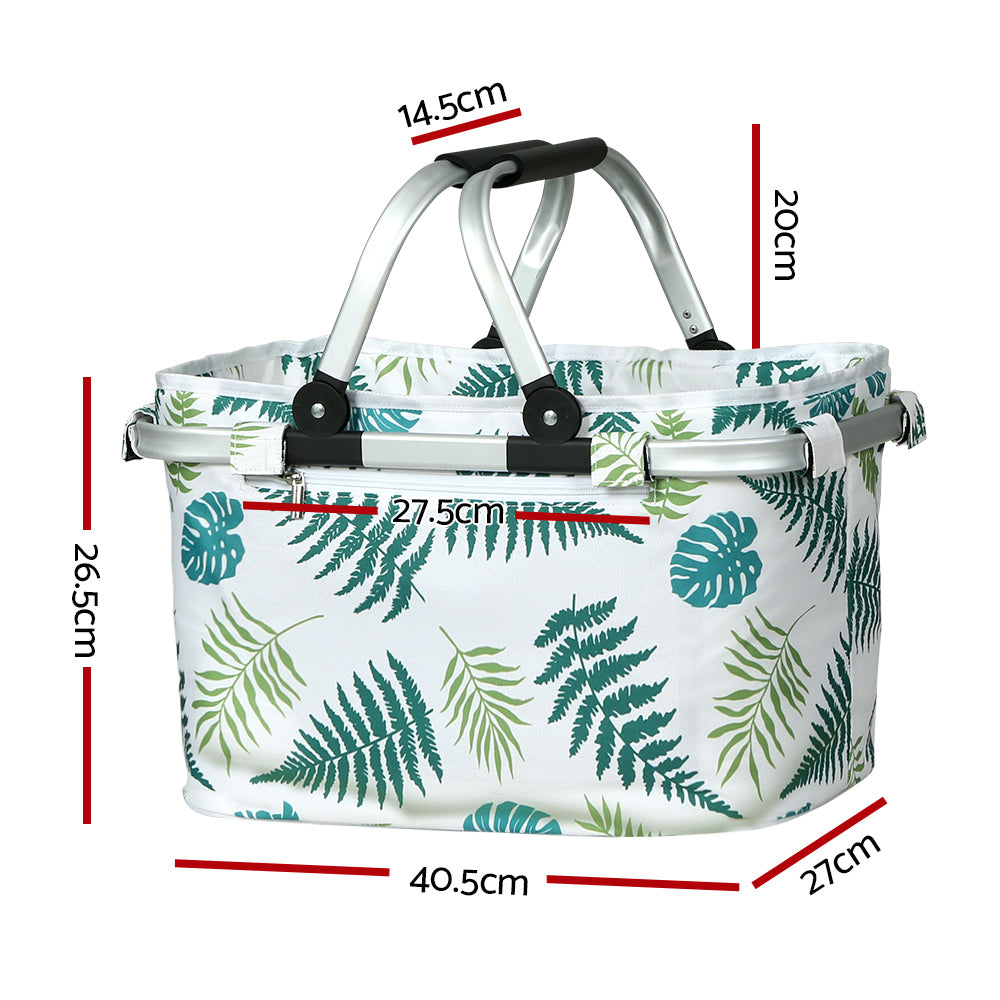 Alfresco Insulated Picnic Basket Folding Hamper 30kg