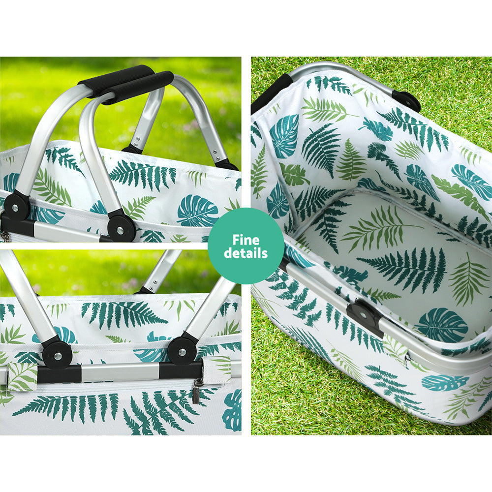 Alfresco Insulated Picnic Basket Folding Hamper 30kg