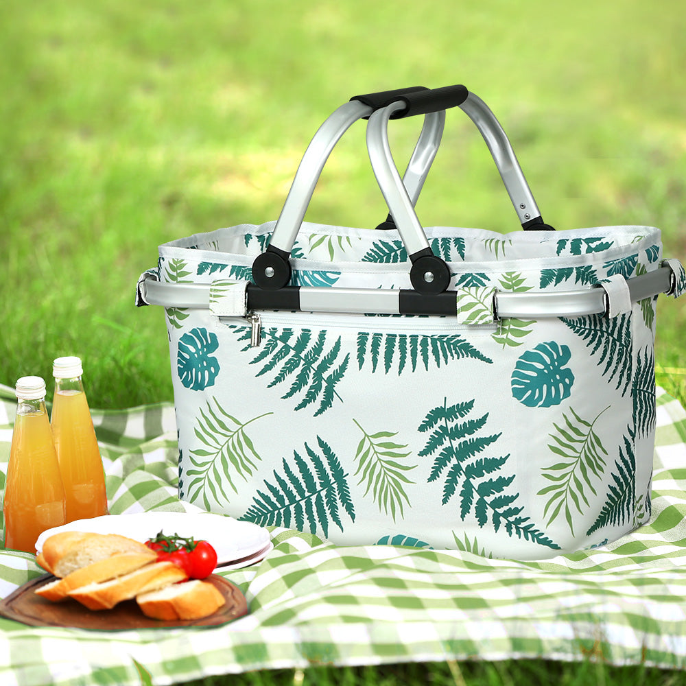 Alfresco Insulated Picnic Basket Folding Hamper 30kg