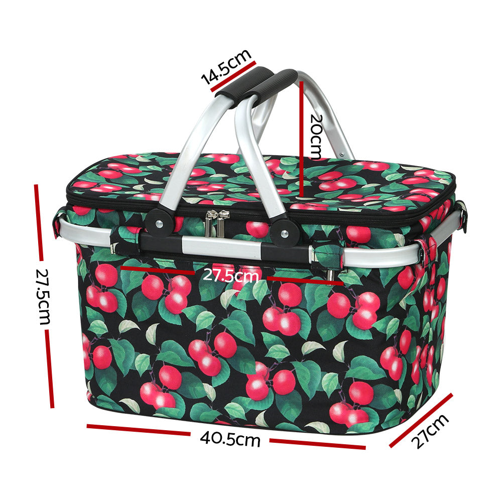 Alfresco Insulated Picnic Basket Folding Hamper