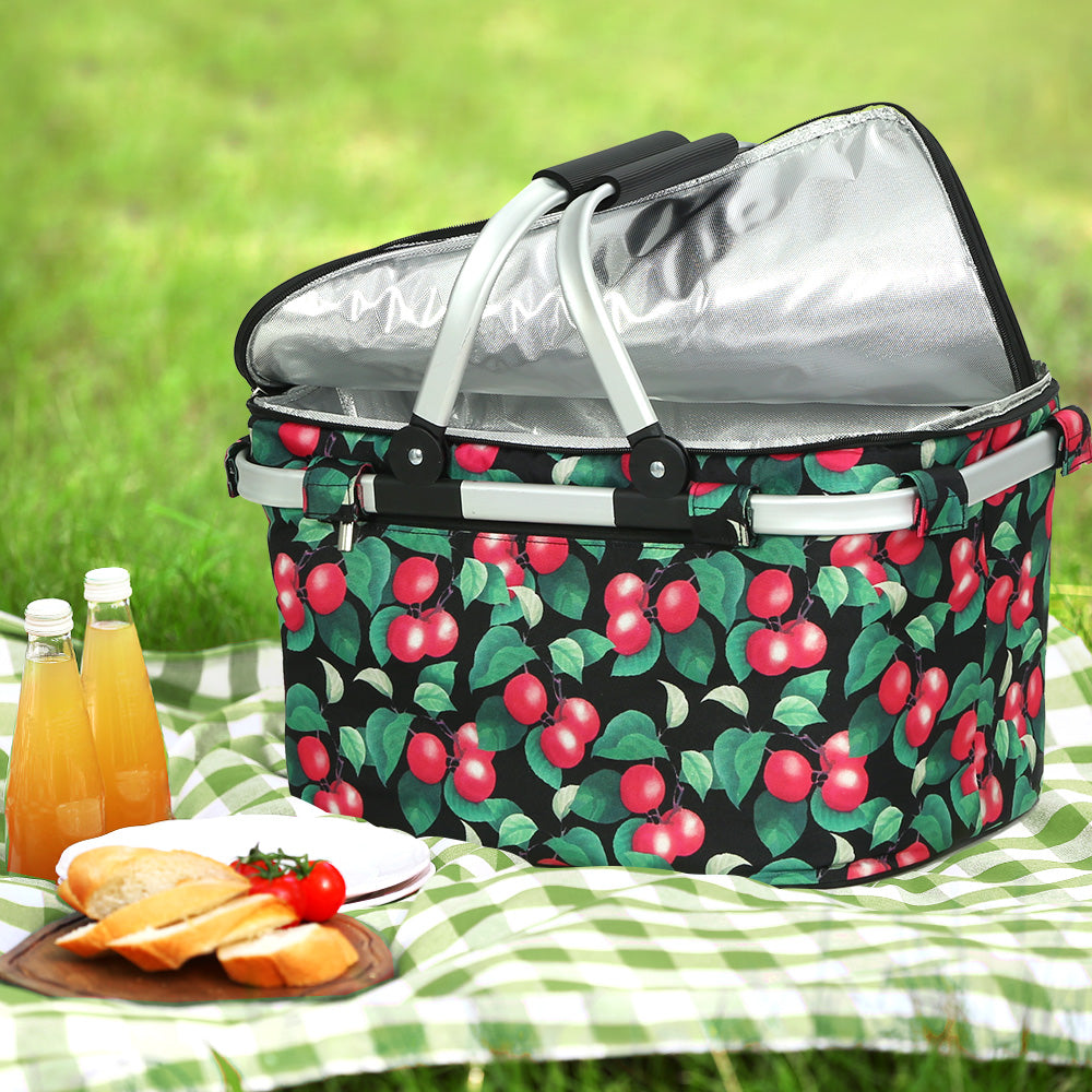 Alfresco Insulated Picnic Basket Folding Hamper