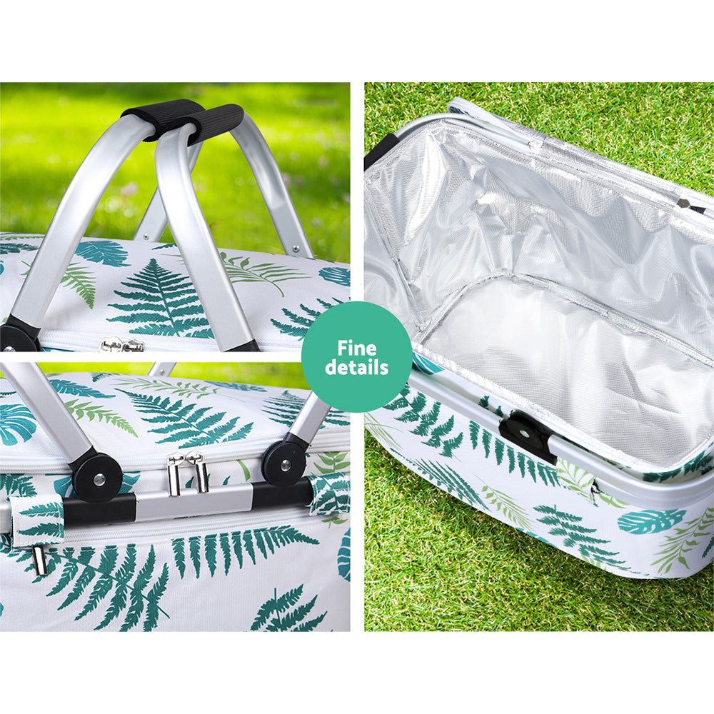 Alfresco Folding Insulated Picnic Basket Hamper