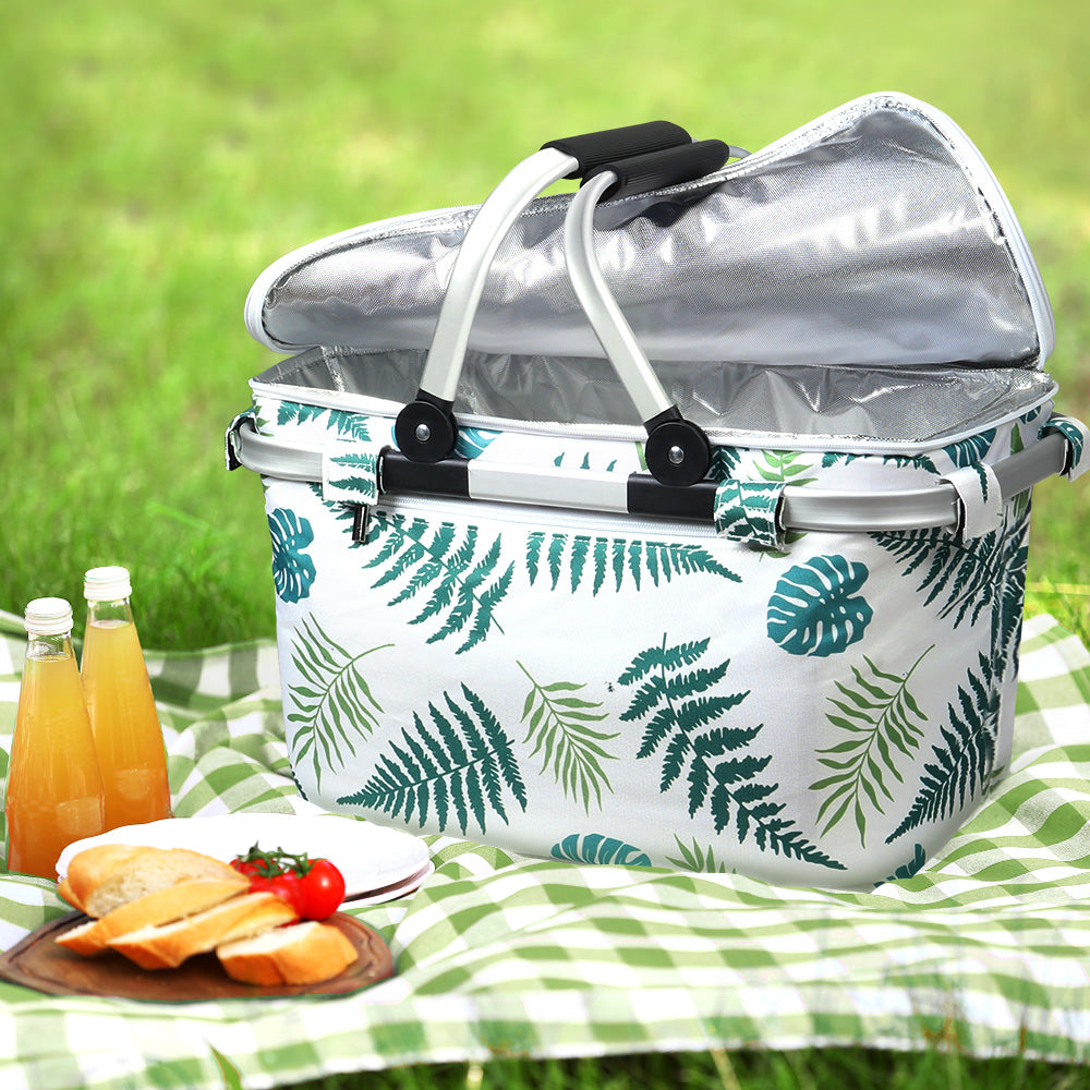 Alfresco Folding Insulated Picnic Basket Hamper