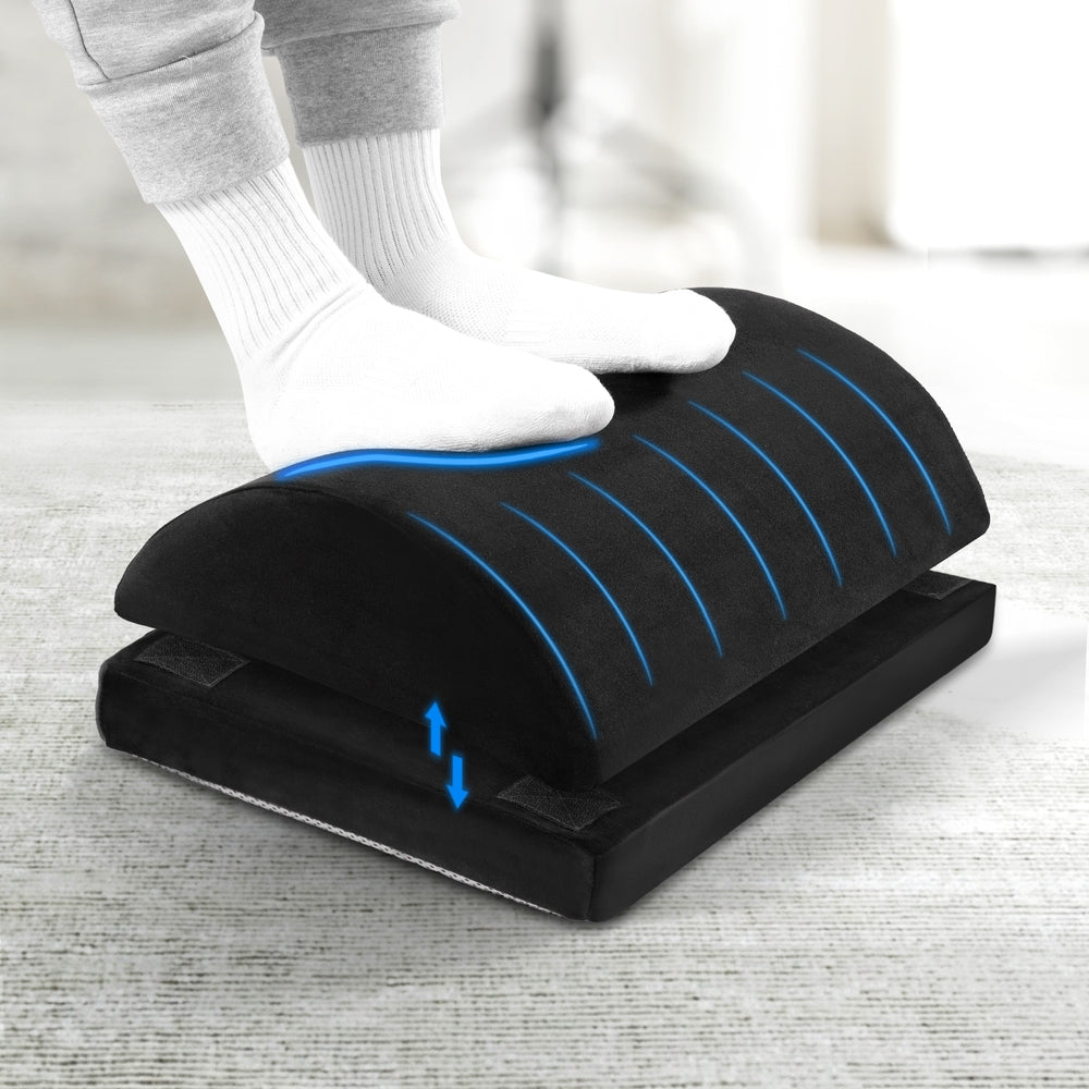 Giselle Adjustable Memory Foam Footrest Cushion Black