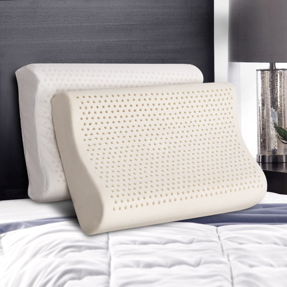Giselle Twin Pack 2-Zone Natural Latex Pillows