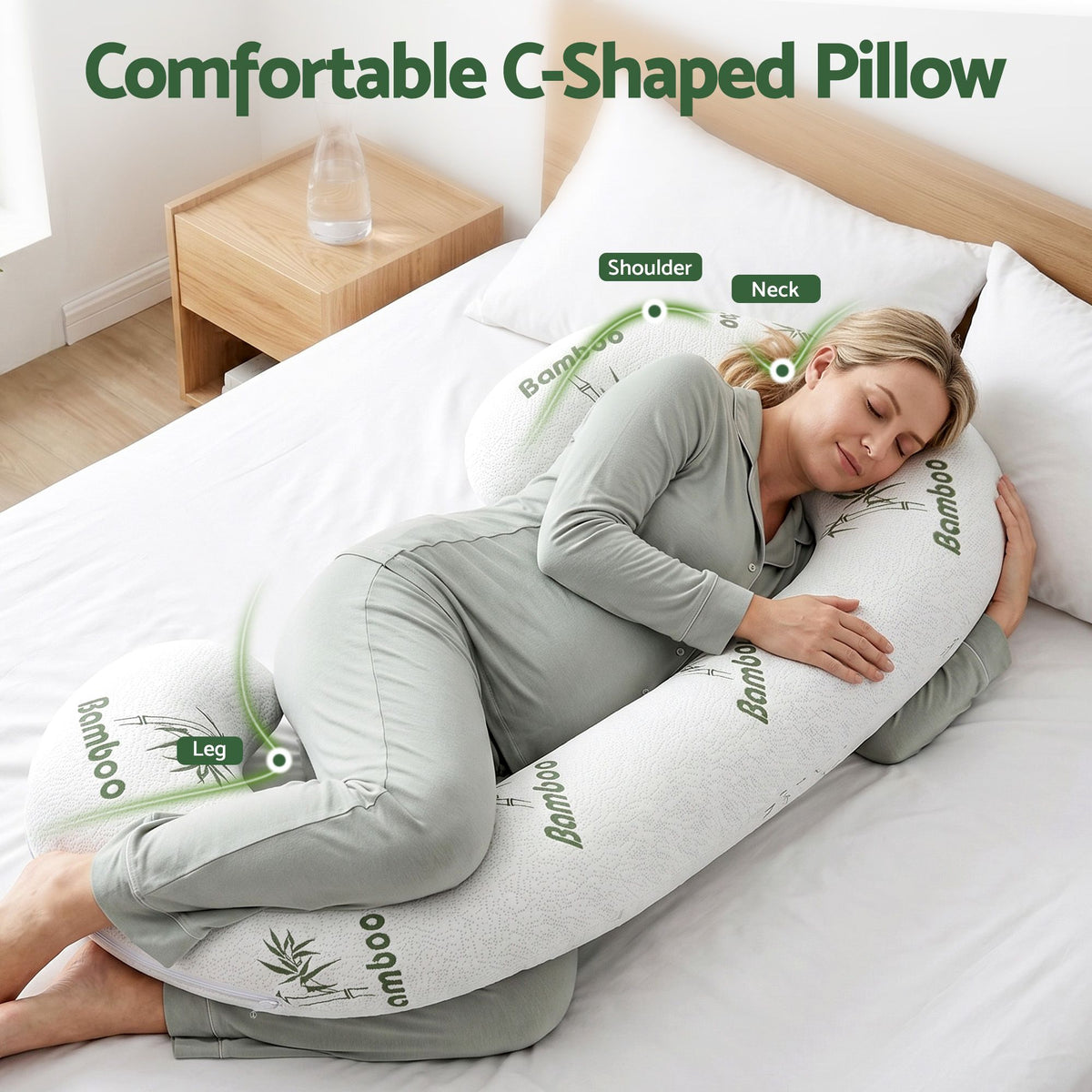 Giselle Bedding C-Shaped Pregnancy Pillow 80x140 cm