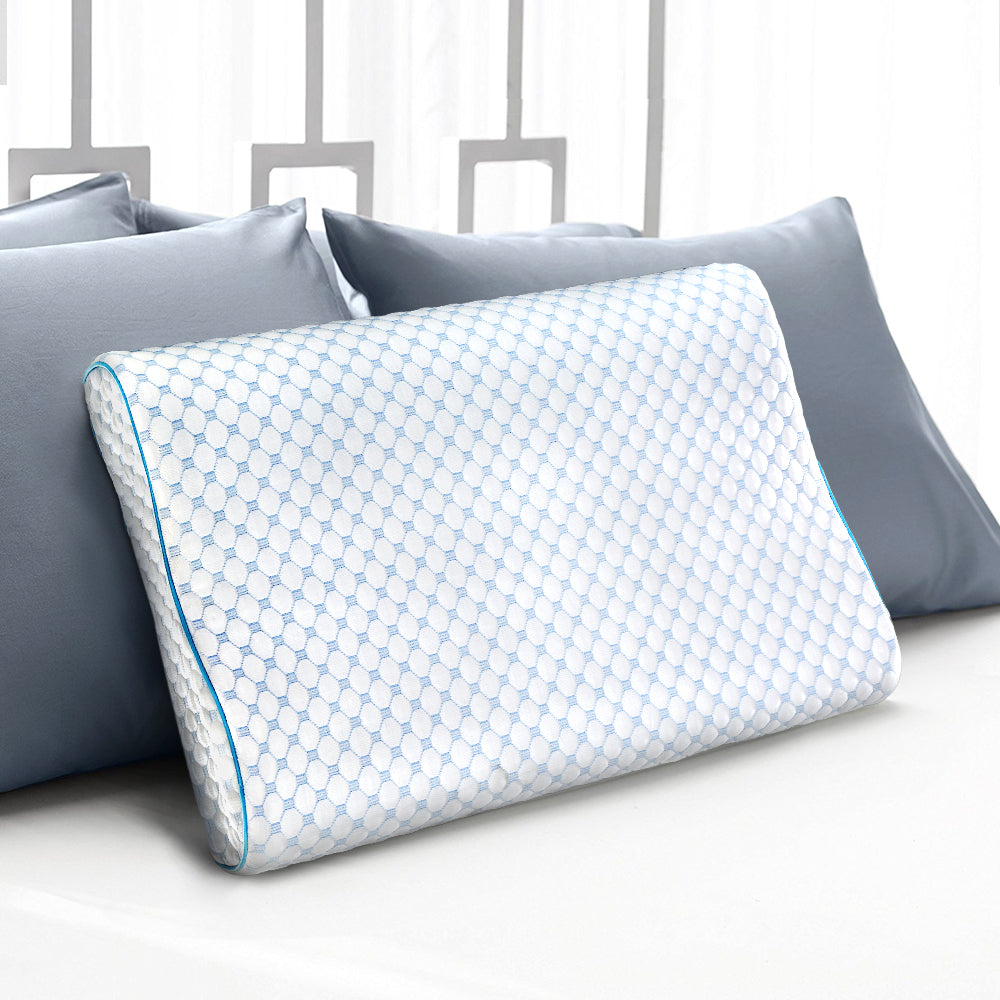 Giselle Bedding Cool Gel Memory Foam Contour Pillow