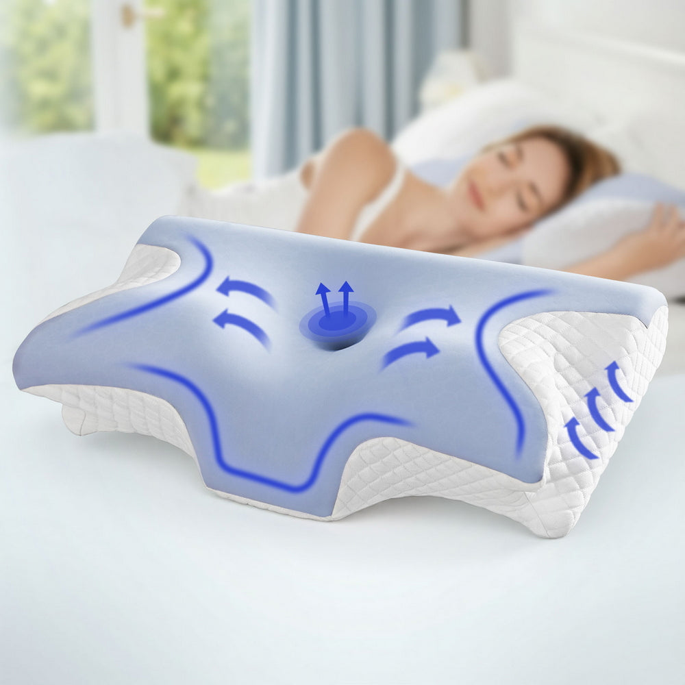 Giselle Bedding Memory Foam Ergonomic Contour Neck Pillow