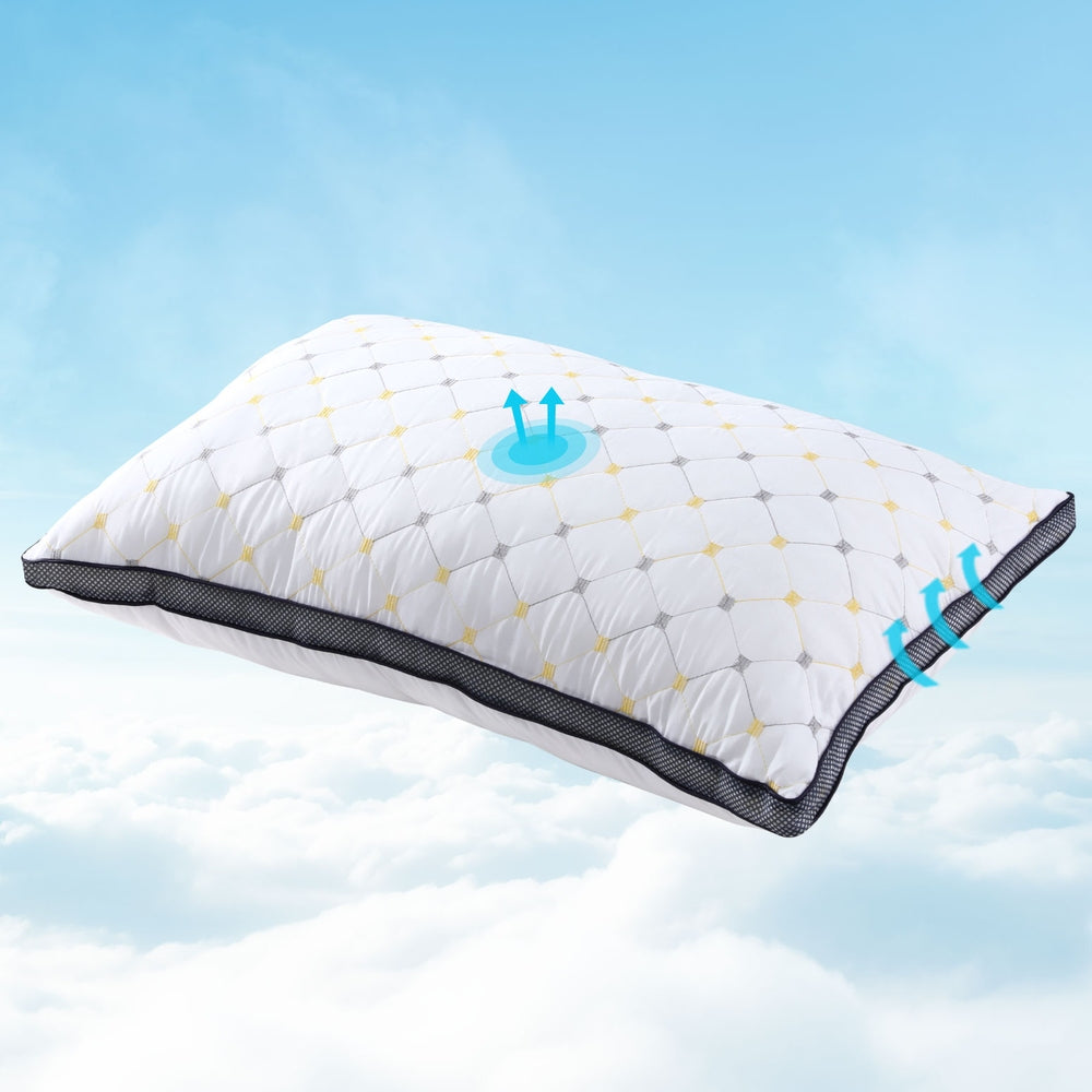 Giselle Bedding Microfibre Pillow Allergenic-Resistant White
