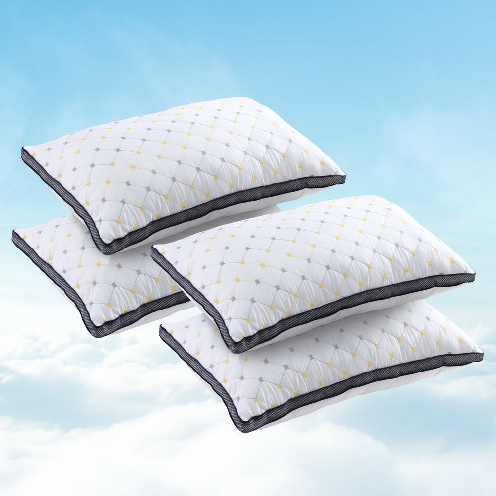 Giselle Microfibre Pillows 4 Pack with Polyester Filling