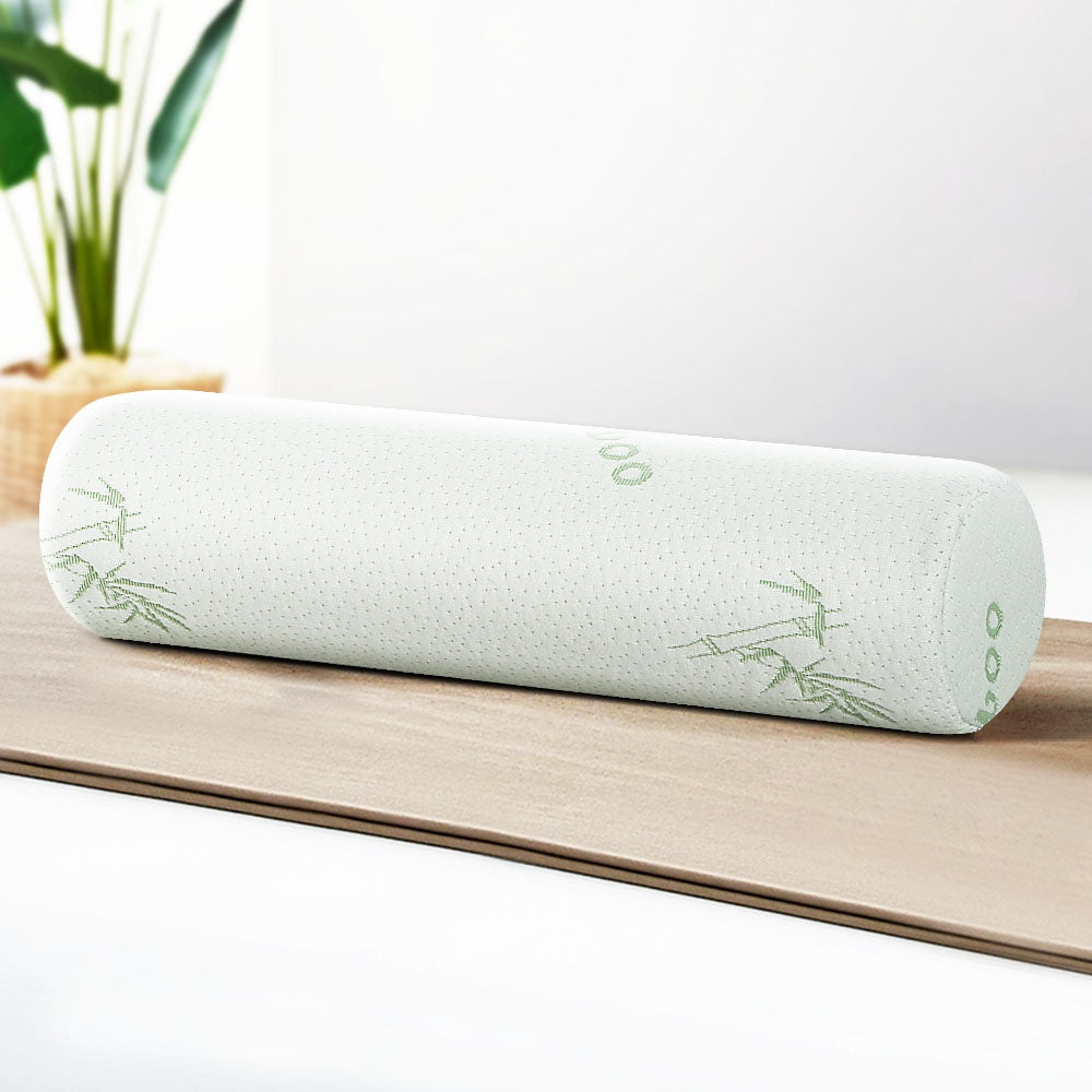 Giselle Bedding Memory Foam Body Pillow Roll with Bamboo Cover