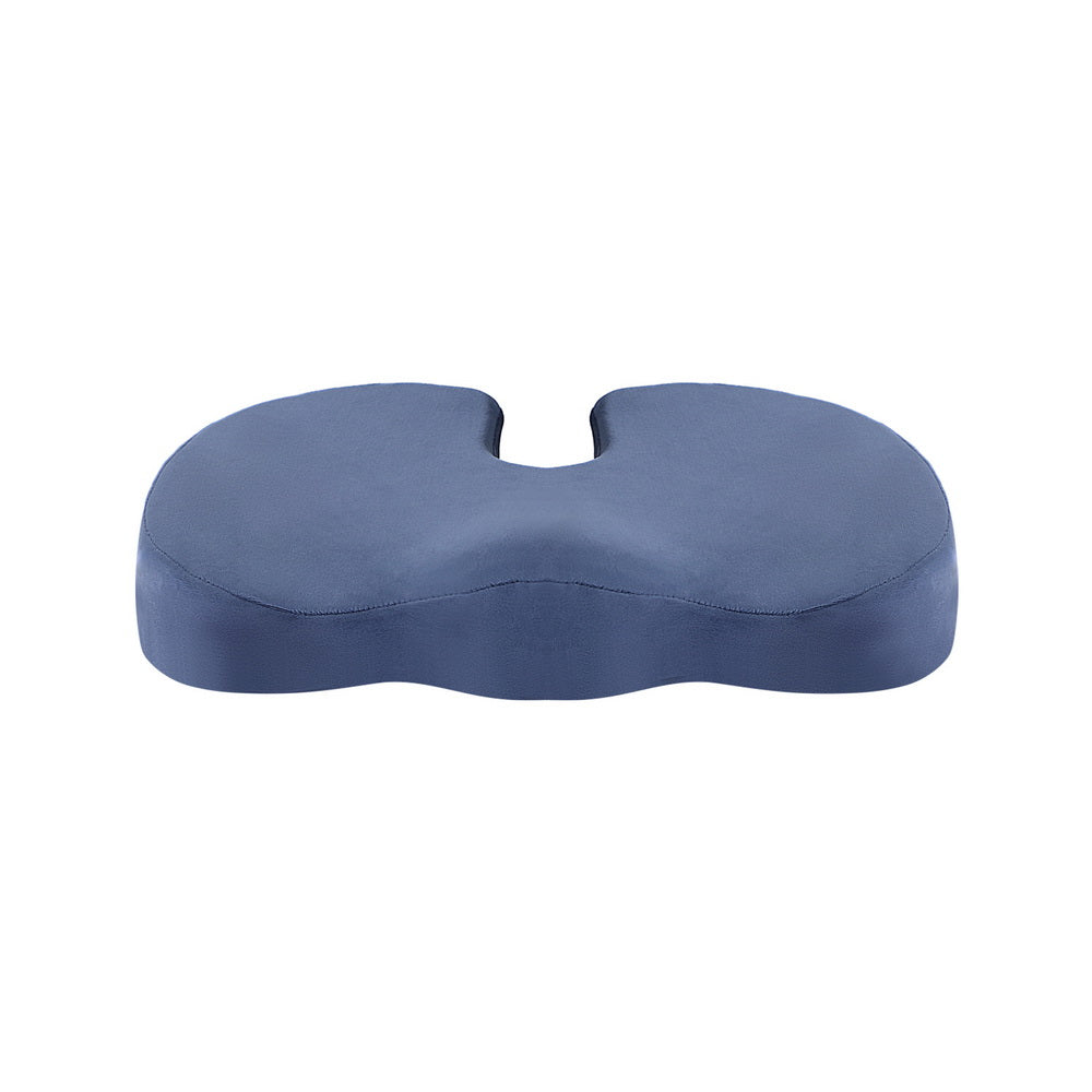 Giselle Memory Foam Seat Cushion Back Pain Relief Blue