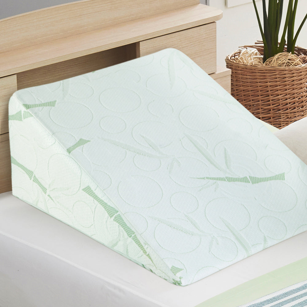 Giselle Twin Pack Wedge Pillows Bamboo Cover Memory Foam