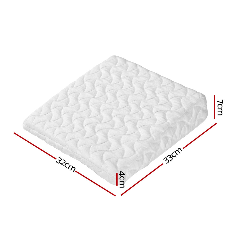 Giselle Baby Wedge Pillow Memory Foam Bamboo Cover White