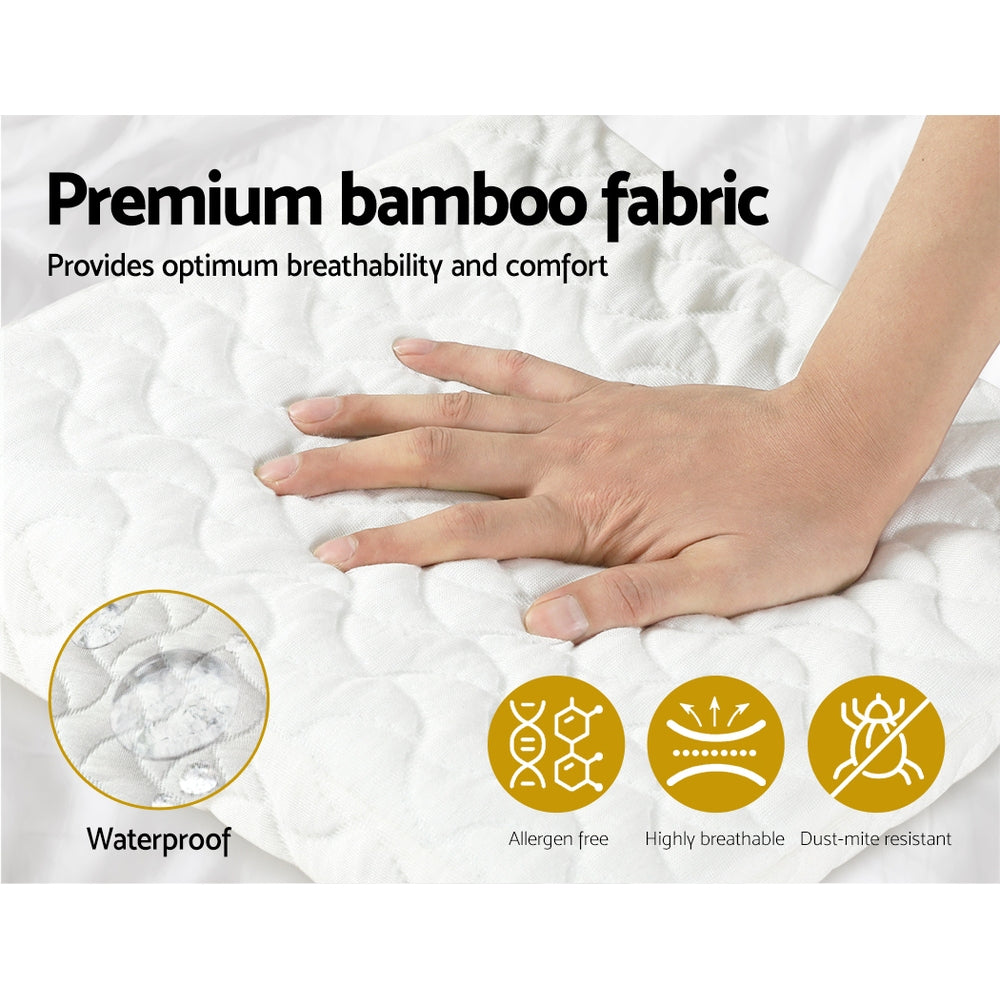 Giselle Baby Wedge Pillow Memory Foam Bamboo Cover White