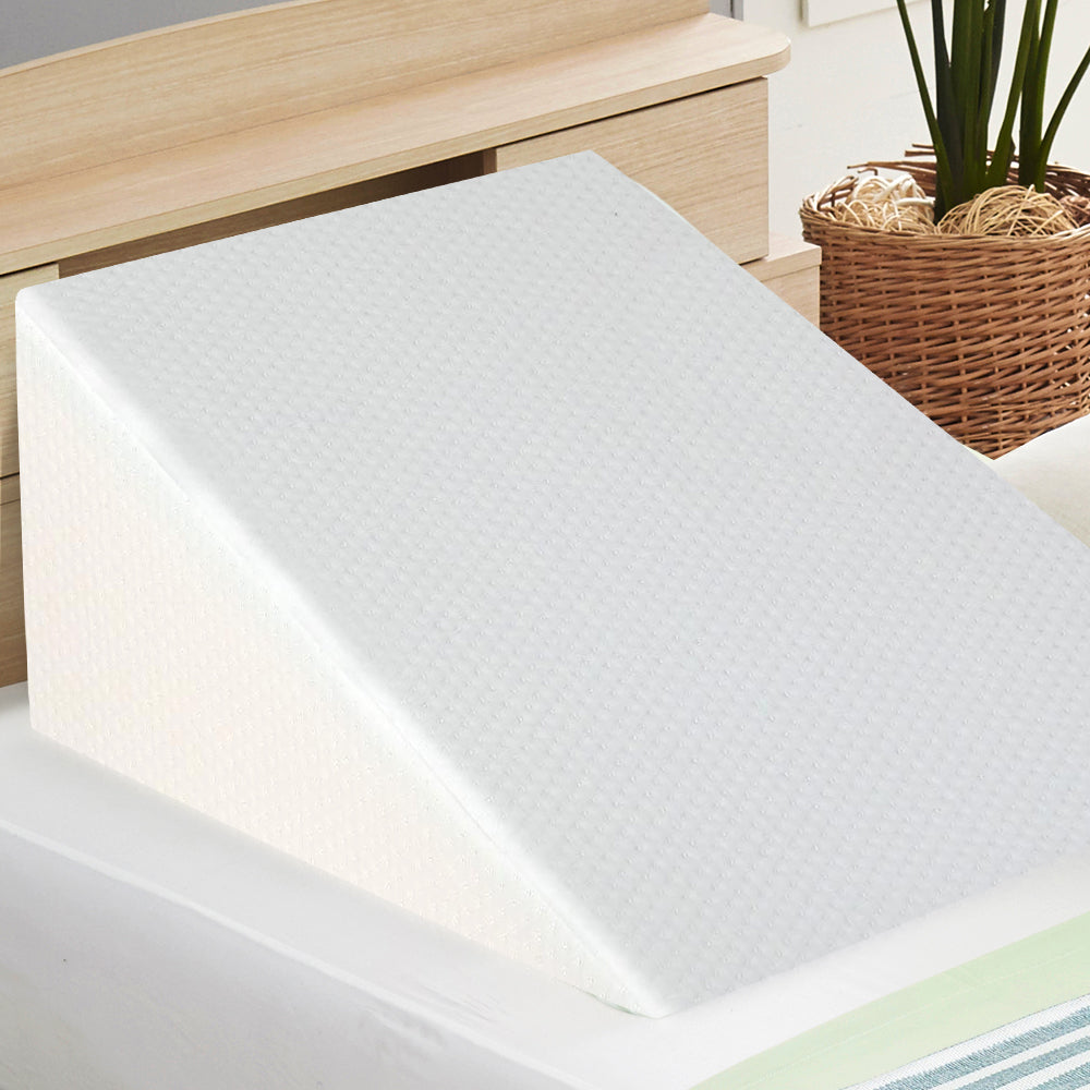 Giselle Bedding Memory Foam Wedge Pillow Twin Pack White