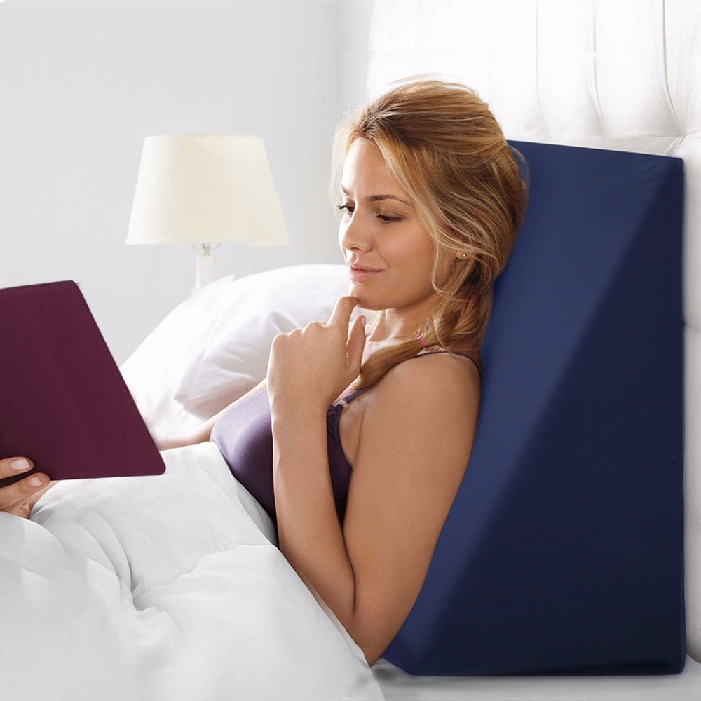 Giselle Bedding Bed Wedge Support Pillow Blue