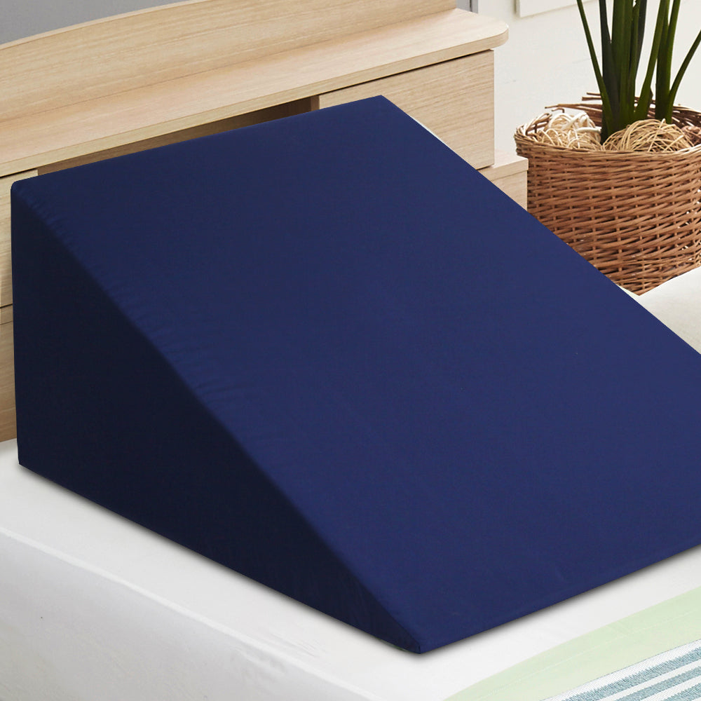 Giselle Bedding Memory Foam Wedge Pillow Blue Twin Pack