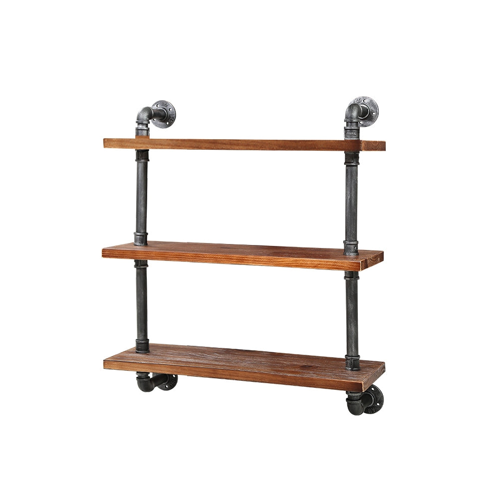 IRMA 3-Tier DIY Pipe Shelf Rustic Industrial Wall Bookshelf
