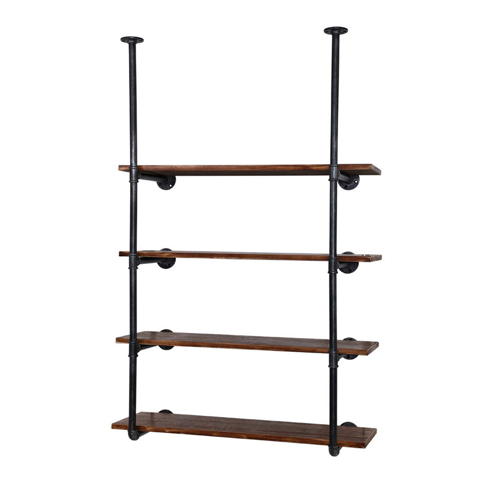 Inge DIY Pipe Bookshelf 4 Tier Rustic Industrial