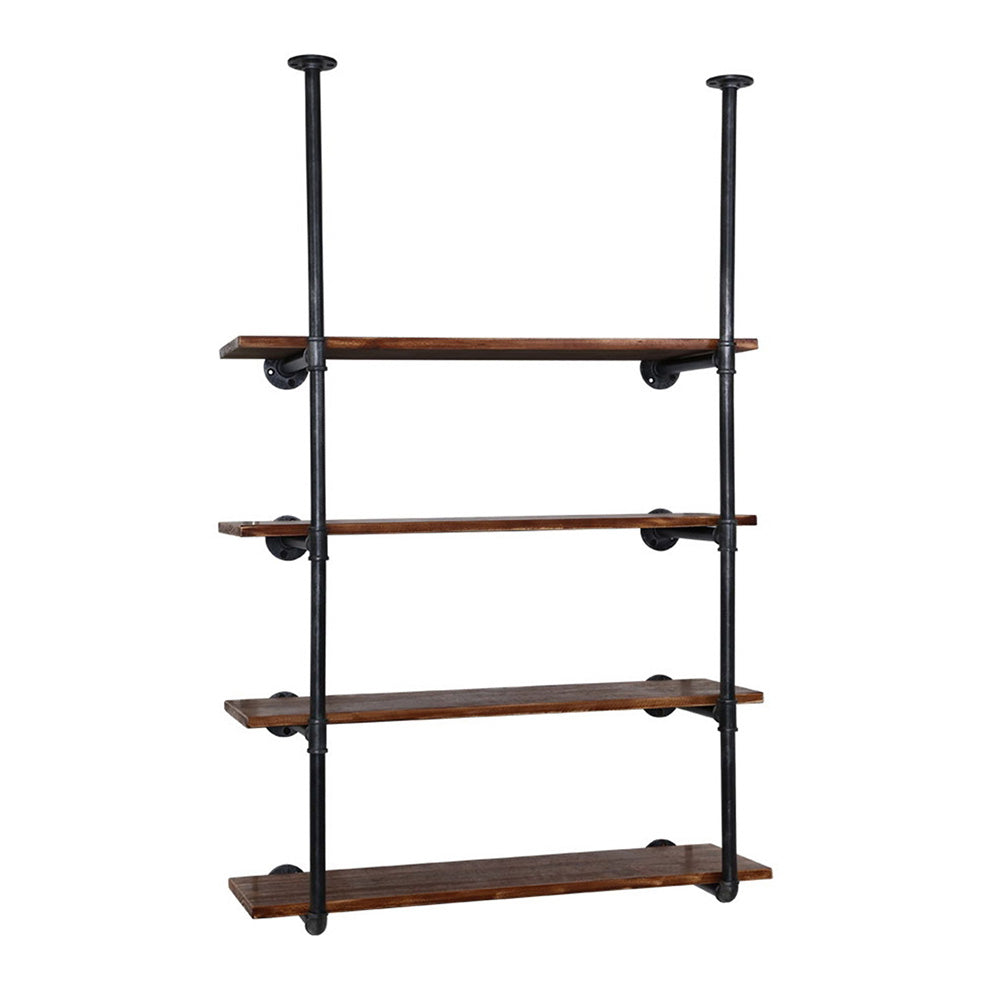 INGE 4-Tier DIY Industrial Pipe Bookshelf