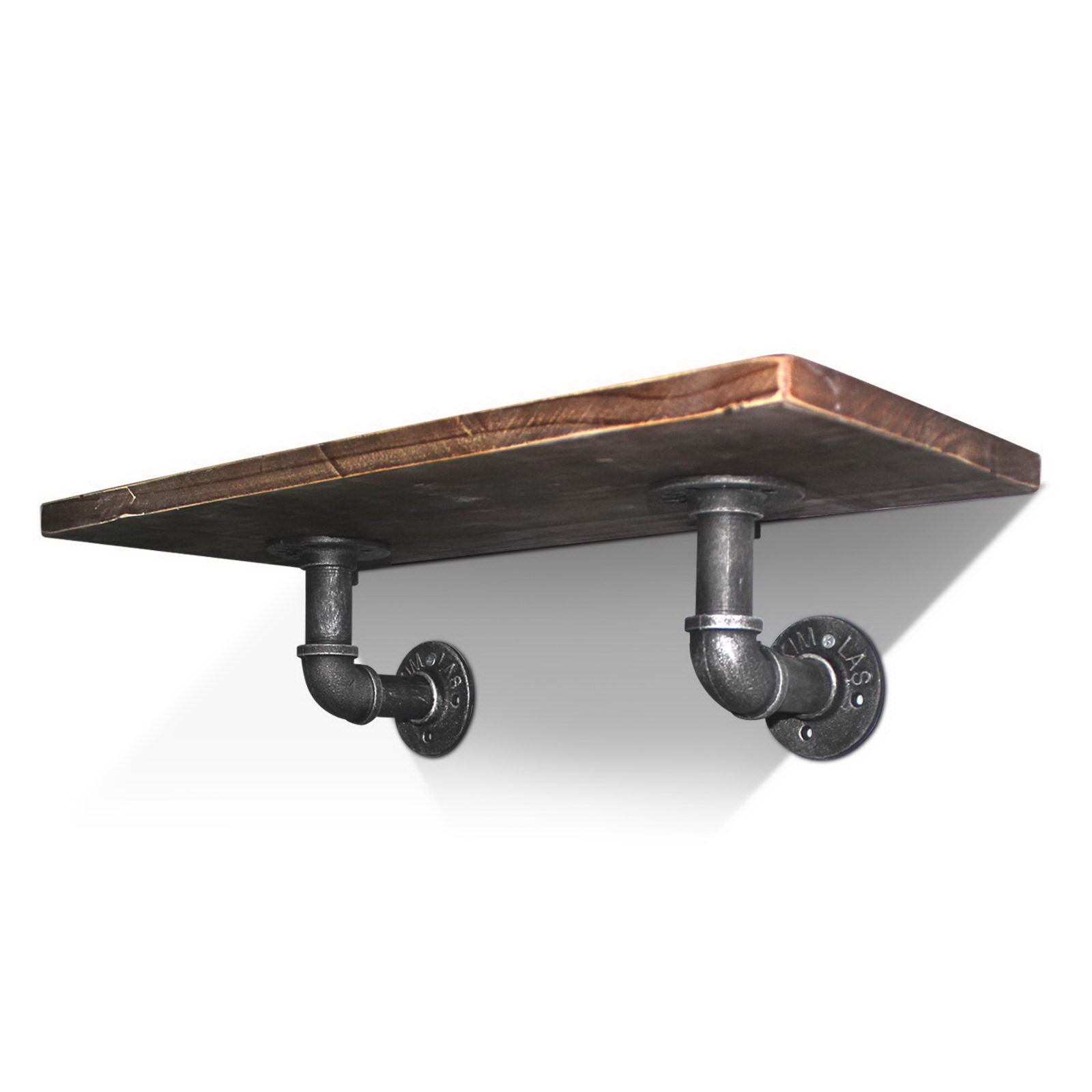 Floating Pipe Shelf Brackets 6" Metal Industrial Set of 8