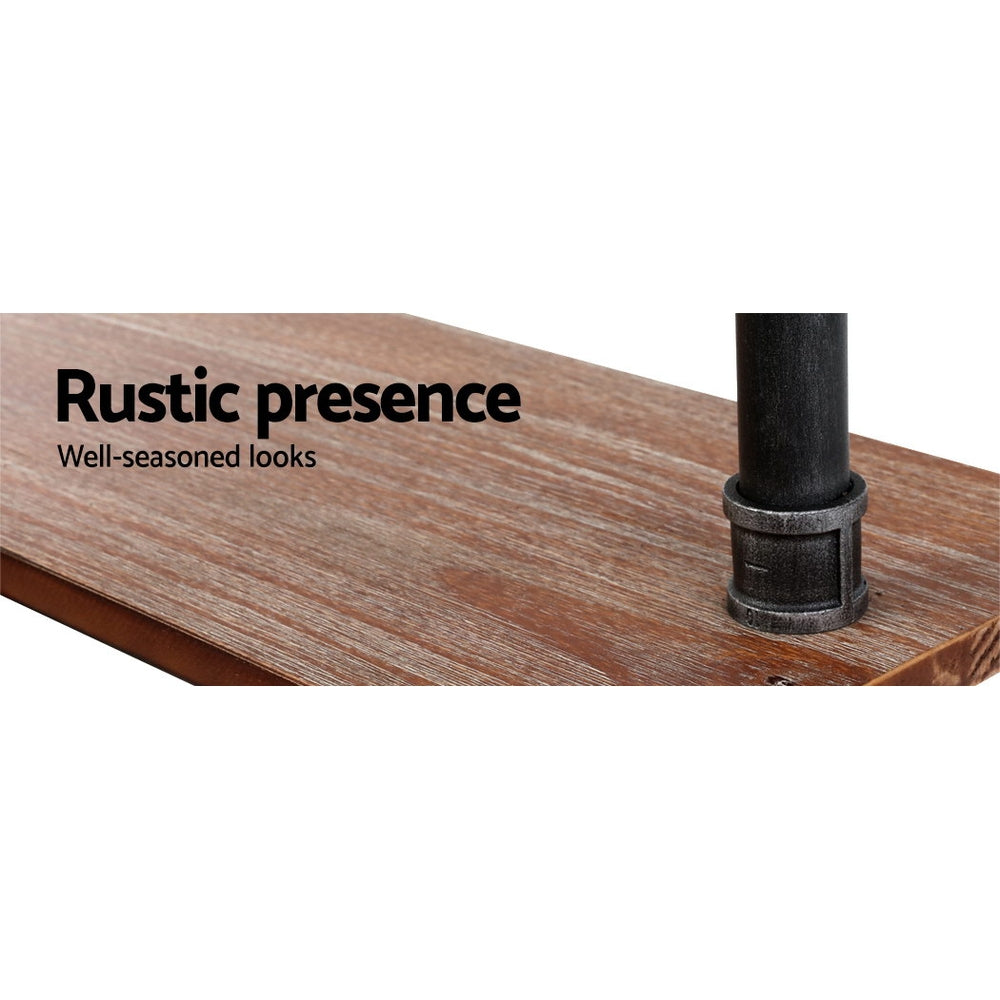 IDA 6-Tier Floating Pipe Shelf DIY Industrial Rustic