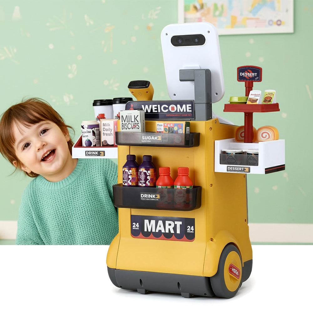 Keezi Kids Supermarket Pretend Play Set 48pcs