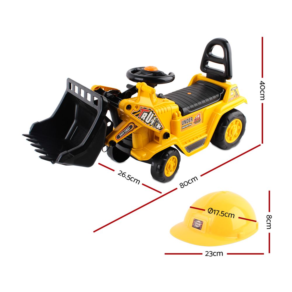 Keezi Kids Ride On Excavator Bulldozer Yellow