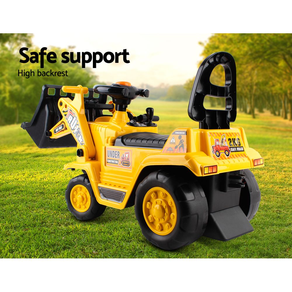 Keezi Kids Ride On Excavator Bulldozer Yellow